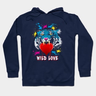 WILD LOVE (Colorful Tigerhead) Hoodie